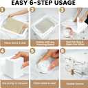 Storage Bags for Clothing, 14.8-Gallon Collapsible Vacuum Storage Boxes with Lids, Stackable Storage Bins for Blankets, Comforters, Bedding, and Underbed Storage, White (1-Pack)