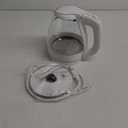 OVENTE Electric Kettle, 1.5L Borosilicate Glass Countertop Water Heater and Boiler for Coffee or Tea, BPA-Free, Auto Shut-Off, Boil-Dry Protection, Removable and Washable Spout Filter, White KG83W