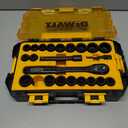 DEWALT Impact Socket Set with Ratchet, Metric/SAE, 1/2" Drive, 23-Piece Set with Case (DWMT74739)