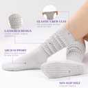 2 x 3/4 Pcs Pilates Socks with Grips for Women Ruffle Yoga Socks