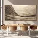 Textured Abstract Wall Decor with Framed Brown Canvas Art Gold Accents Modern Large Artwork for Bedroom Living Room 29x58 Inch