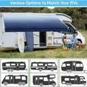 Heavy-Duty 15ft RV Awning Replacement Fabric - 19.5oz Heat-Sealed Vinyl Camper Awning Replacement UV Resistant & Weatherproof, Universal Canopy for Most RVs and Trailers Ombr Blue
