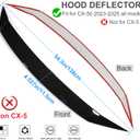 Fit for Mazda CX 50 2025 2024 2023 Accessories, Glossy Black Hood Bonnet Cover Trim Low Profile Hood Bug Deflector Shield Front Bumper Stone Guards Protection for CX50 CX-50 Hybrid Accessory