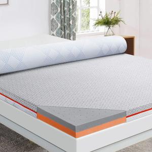 Maxzzz Mattress Topper Twin, 3 Inch Bamboo Charcoal Memory Foam Topper & Copper Foam Bed Topper Dual Side, Removable Soft Cover with Ventilated Design, CertiPUR-US Certified