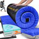 GAIALOOP 3 Inch Memory Foam Camping Mattress, Dual Layer Thick Sleeping Camp Pad for Car Tent Cot, Roll-Up Portable Glamping Floor Bed for Guests Sleepover, Twin: 75*38*3"