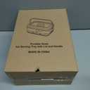 Divided Chilled Serving Tray for Parties, Ice Chilled Party Platter, Ice Serving Bowl with Lid and Handle, Charcuterie Serving Board, Cold Dish Dip for Fruit Seafood Vegetable Shrimp Cocktail Appetizer (Pink)