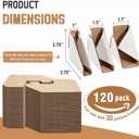 Zipcase 120 Pack Adjustable Cardboard Corner Protectors, Fit 1,1.5 and 2.2 Frames, Corner Protectors for Shipping, Cardboard Packing Corner, Packaging Edge Protector, Cardboard Shipping Corners