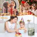 Clear and Unopenable Piggy Bank, Transparent Money Box for Cash Savings, Must-Break-to-Open Acrylic Coin Bank Change Jar for Real Money, Birthday Gifts for Kids & Adults (Cylindricity, Small)