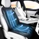 Coverado Upgraded Cooling Car Seat Cushion 8 Turbo Fans 12V-24V Ventilated Cooling Seat Cover 3 Adjustable Wind Speeds Long Lasting Coolness Summer Driving Universal Fit for Car SUV Truck Black
