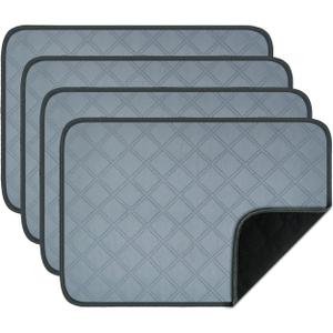 RIOUSSI Washable Pee Pads for Dogs, Reusable, Absorbent, Leakproof, Non Slip Pet Puppy Pads for Potty Training. Light Gray, 18x24 Inch(4pack) RIOUSSI Washable Pee Pads for Dogs, Reusable, Absorbent, Leakproof, Non Slip Pet Puppy Pads for Potty Training. Light Gray, 18x24 Inch(4pack)