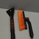 AstroAI 27" Snow Brush and Ice Scrapers for Car Windshield, Detachable Snow Scrapers with Ergonomic Foam Grip for Cars, Trucks, SUVs (Heavy Duty ABS, PVC Brush, Orange)