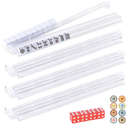 4PCS Mahjong Racks with Pushers,Set of 4 Mahjong Pushers and Racks,with 4 Dices and 8 Lucky Stickers,All-in-One Acrylic Mahjong Tile Holder and Pusher,American mah jongg Rack,mah jong trays(Clear)