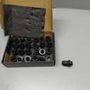 ZOFFI Black M12x1.25 Spline Lug Nuts 20pcs with Socket Replacement for 1988-2021 Nissan Maxima, 1993-2021 Altima, 1982-2015 Sentra, 2008-2015 Rogue, 2011-2015 Juke Aftermarket Wheels