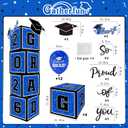 Graduation Decorations 2026 Set - So Proud of You - Class of 2026 Balloon Boxes for Memorable Grad Party Supplies, Indoor/Outdoor Congrats Grad Home Door Dcor Essentialsblue and black