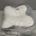 Ergonomic Neck Pillow, Butterfly Shape Body Positioner, Gray and Cream, Memory Foam Support Cushion