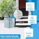 2-Pack Plant Pot Covers for Winter Freeze Protection - 18" x 20" Frost Protection Cover for Outdoor Plants & Shrubs (Silver)