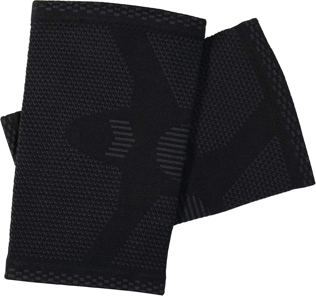 Compression High Performance Knee Sleeves, Support for Men & Women, Running, Basketball, Volleyball, Weightlifting & Cross Training, Medium  Large (1 Pair) Black