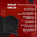 Ninja Emblem, Custom 3D Car Badge Universal Exterior Accessories for Car, Truck, SUV, Motorcycle (Set of 2) (Matte Black)