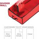 2 x Christmas Wrapping Paper Organizer Storage Box, Straps/Pockets, 40" Heavy-Duty Gift Wrap Storage Holder for Bags, Bows, Tags, Ribbons, Holiday Decorations, Fits Up to 24 Rolls Underbed Container (Red)