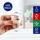 JOLLY CHEF 500 Plastic Shot Glasses,1.5 oz Disposable Cups 1.5 Ounce Plastic Shot Cups, Ideal for Whiskey, Tasting, Food Samples