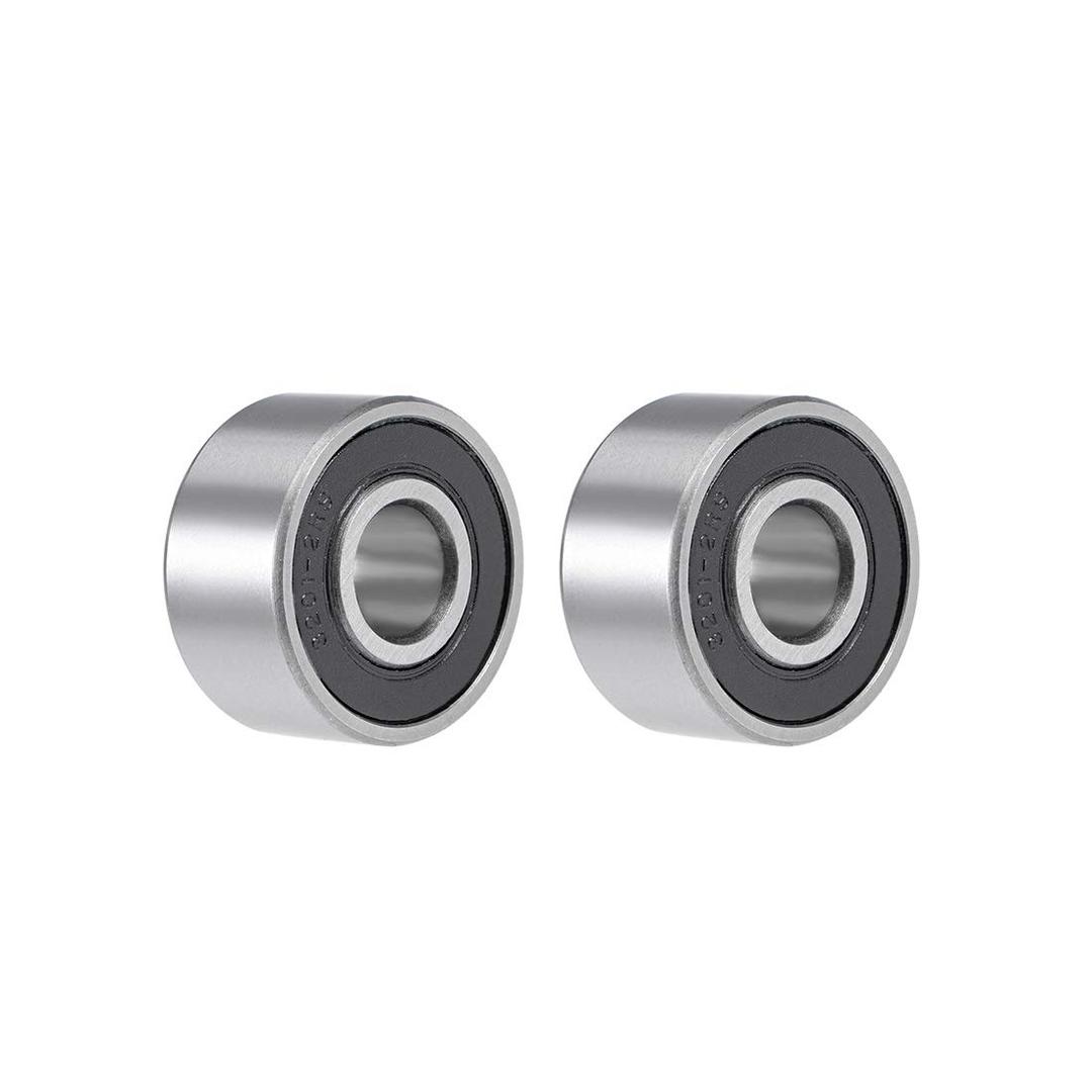 Uxcell 5201-2RS Angular Contact Ball Bearing 12x32x15.9mm Sealed Bearings 3201-2RS 2Pcs