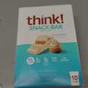 think! Protein Bars with Chicory Root for Fiber, Digestive Support, Gluten Free with Whey Protein Isolate, Cupcake Batter, Snack Bars without Artificial Sweeteners, 1.4 Oz (10 Count) (EXP 12/16/25)