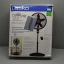 Lasko Oscillating Cyclone Pedestal Fan, Adjustable Height, Timer, Remote Control, 3 Speeds, for Bedroom, Living Room, Home Office, 18", Black, 1843