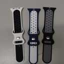 Adorve 4 Pack Compatible with Apple Watch Band 49mm 46mm 45mm 44mm 42mm iWatch Ultra 2 SE Series 10 9 8 7 6 5 4 3 2 1 Women Men,Breathable Sport Silicone Strap, Blue White/WhiteBlack/BlackGray/RedBlack (44mm/45mm/46mm/49mm/42mm, (Series 3) M/L, BlueWhite/WhiteBlack/BlackGray/RedBlack)