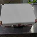 Turntable Vinyl Record Player 3-Speed Suitcase Portable Belt-Driven Record Player with Built-in Speakers RCA Line Out AUX in Headphone Jack Vintage White