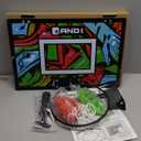 AND1 Over The Door Mini Hoop: - 18”x12” Pre-Assembled Portable Basketball Hoop with Flex Rim, Includes Two Deflated 5” Mini Basketball – Green/ Red