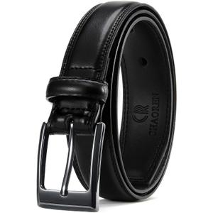 CHAOREN Mens Belts Leather Gift for Men - Ideal Match for Mens Dress Shoes (40 (Fits Waist 38"-39"), Classic Black)