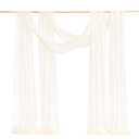 Ling's moment Wedding Arch Draping Fabric 2 Panels 32Ft x 30" Wrinkle-Free Wedding Arch Drapes Chiffon Fabric, White Curtain for Wedding Ceremony Reception Background Party Home Garden Decorations