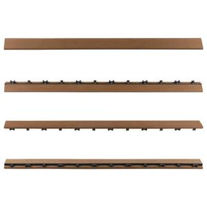 NewTechWood 1/6 ft. x 3 ft. Quick Deck Composite Deck Tile Straight Fascia in Peruvian Teak (2-Pieces/Box)