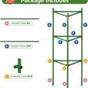 2 PCS Extra Wide Tomato Cages for Garden Up to 47.2'',Tall Metal Plant Supports for Raised Garden Bed, Foldable & Sturdy Steel Stake Cages for Tomato, Eggplant,Pepper, Pea﻿, 2 Pack