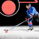 Deekin Ice Hockey Puck Glow in The Dark Pucks Floor Party Pucks Bulk Street Hockey Puck for Adults Outdoor Gifts Practicing & Training (Red)