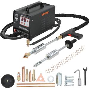 VEVOR Stud Welder Dent Repair Kit, 110V Spot Welding Machine with Slide Hammer Dent Puller, Professional Dent Removal Kit for Auto Body Dent Repair