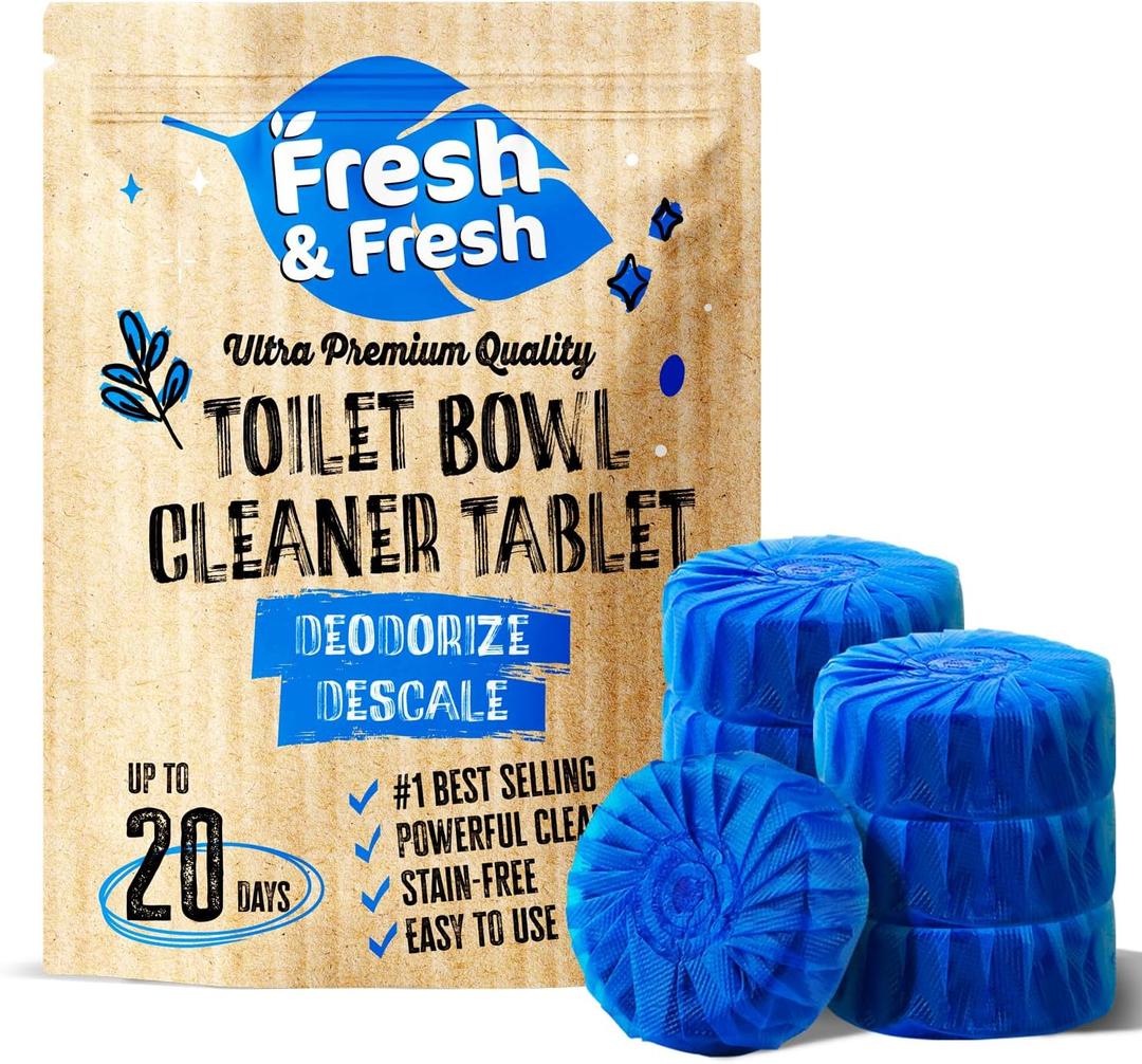 Disposable Toilet Bowl Cleaners(30 Tablets) Odor Eliminator, Fresh Scent, Multipurpose Residential and commercial Cleaners 2-3 week Lasting Toilet Bowl Cleaner (1 Count (Pack of 30))