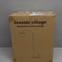 Dimmable Floor Lamp, Arc Floor Lamp with Dimmer, Black Standing Lamp with Adjustable Hanging Shade, Over Couch Tall Reading Light, Modern Pole Lamp for Living Room Bedroom, 9W LED Bulb Included