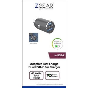 Zgear 45 Watt Dual USB-C Car Charger