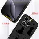 2 x Toycamp for iPhone 16 Pro Case 6.3 Inch - Women Girls Cats Cute Black Frosted Slim Fit Design Soft TPU Shockproof Protective Girly Pretty Phone Cover for Apple for iPhone 16 Pro Case
