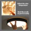 Ken & Ricky 16" Modern Flush Mount Ceiling Light，Brush Nickel,1 Pack
