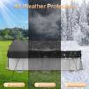 LXKCKJ 12x18 FT Pool Cover for Rectangular Above Ground Pool, Solar Oval Pool Cover Protection with Tensioner, Ideal for Rectangular/Oval Frame Pool Waterproof & UV-Resistant (Black)