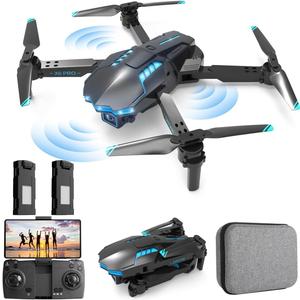 Drone with camera 1080P HD,RC Foldable Drone for kids and Beginners,Altitude Hold,One Key Off/Land,Headless Mode,2 Batteries, Toys Gifts for Boys and Girls