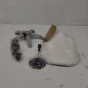 Saddle Rolling Stool with Wheels PU Leather Height Adjustable Swivel Stools Chair White