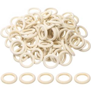 uxcell 100 PCS 50mm /2in inch Natural Wood Craft Ring, Small Wooden Rings Circle, Unfinished Solid Wood Pendant Connectors for DIY Craft, Macrame, Ring Pendant and Jewelry Making