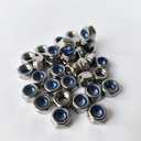 2 x M6 Nylon Insert Hex Lock Nuts, 150PCS 304 (A2-70) Stainless Steel Lock Nuts,Plain Finish, Standard Thread Nylock Nuts for Industrial & Home Use