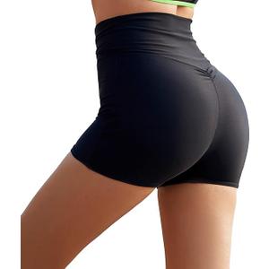 Adisputent Womens High Waisted Bikini Bottoms Ruched Full Coverage Tankini Underwear Swimsuit High Cut Briefs Shorts S