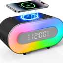 Depulat 5-in-1 Multifunctional Device: Bluetooth Speaker, Wireless Charger, Phone Stand, 7-Color Lamp & Dimmable Clock  Ideal Gift