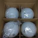 Zubebe 4 Pcs Extra Large Christmas Ball Ornaments 8'' (200 Mm) Giant Oversized Plastic Xmas Ball Big Hanging Christmas Tree Ornaments for Holiday Party Outdoor Decor(White)