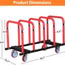 Heavy-Duty Door Holder Cart with Sliding Hanger & 5" Wheels, Storage Cart Hanger Rack Fits 2007-2024 Jeep Wrangler JK/JL/Gladiator JT & 2021-2024 Ford Bronco